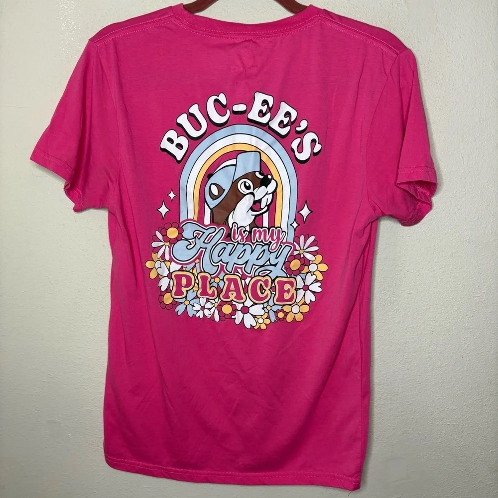 Buc-ee's Pink Graphic T-Shirt  Size Small